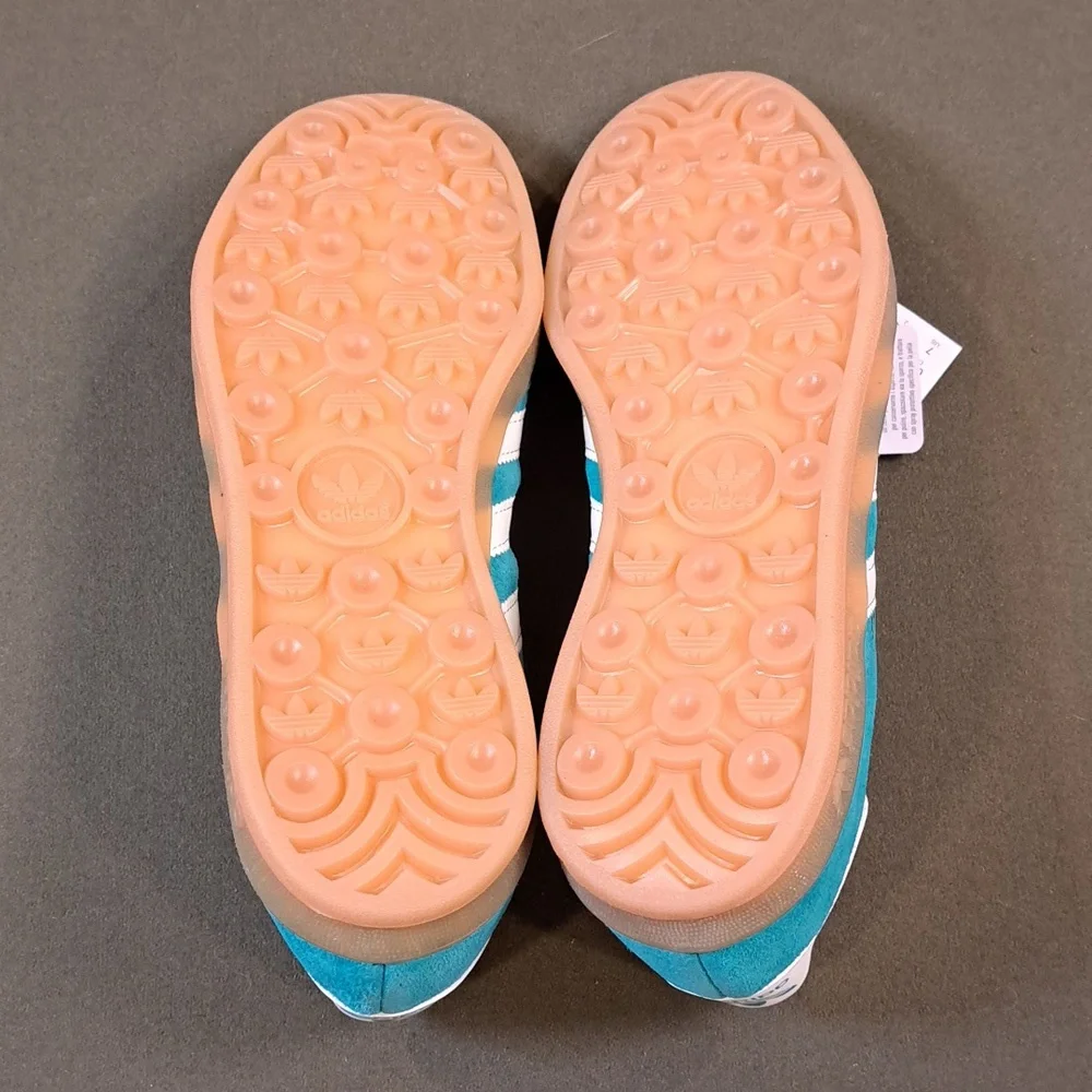 Adidas Gazelle Indoor Sneakers - Color: Teal / White - Size: Men 7 - Picture 8 of 9